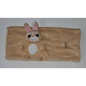Peach Bunny Rabbit Fleece Baby Blanket 3D Ears Face Paws Tail Orange WinFun